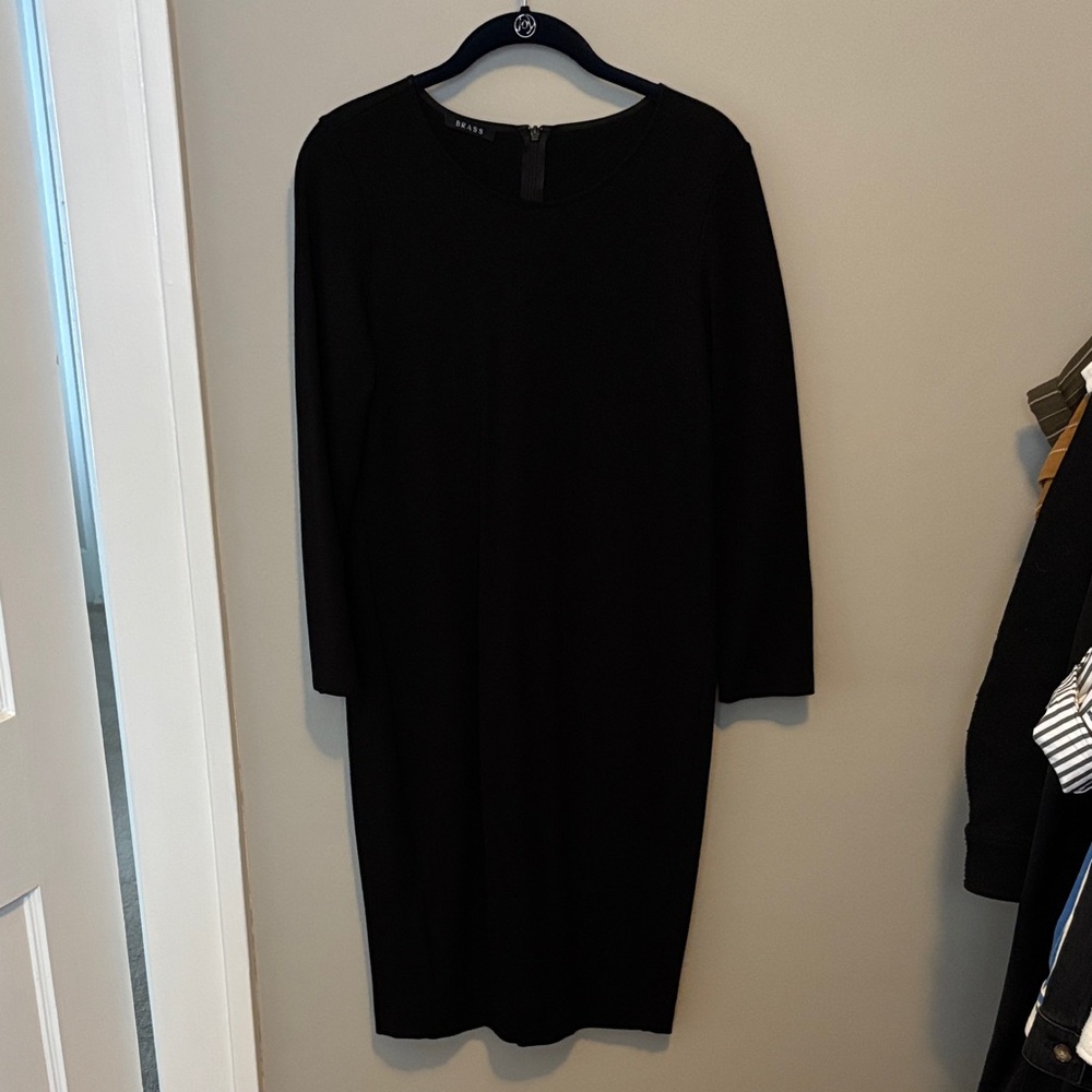 Brass Classic Black Long Sleeve Dress